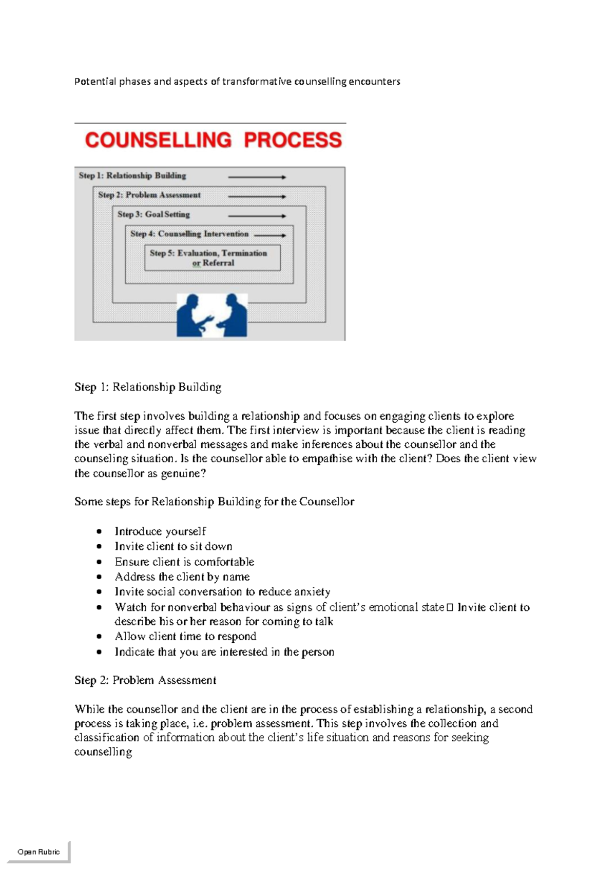 PYC3705 Transformative Counselling: Key Phases & Micro-skills Study ...
