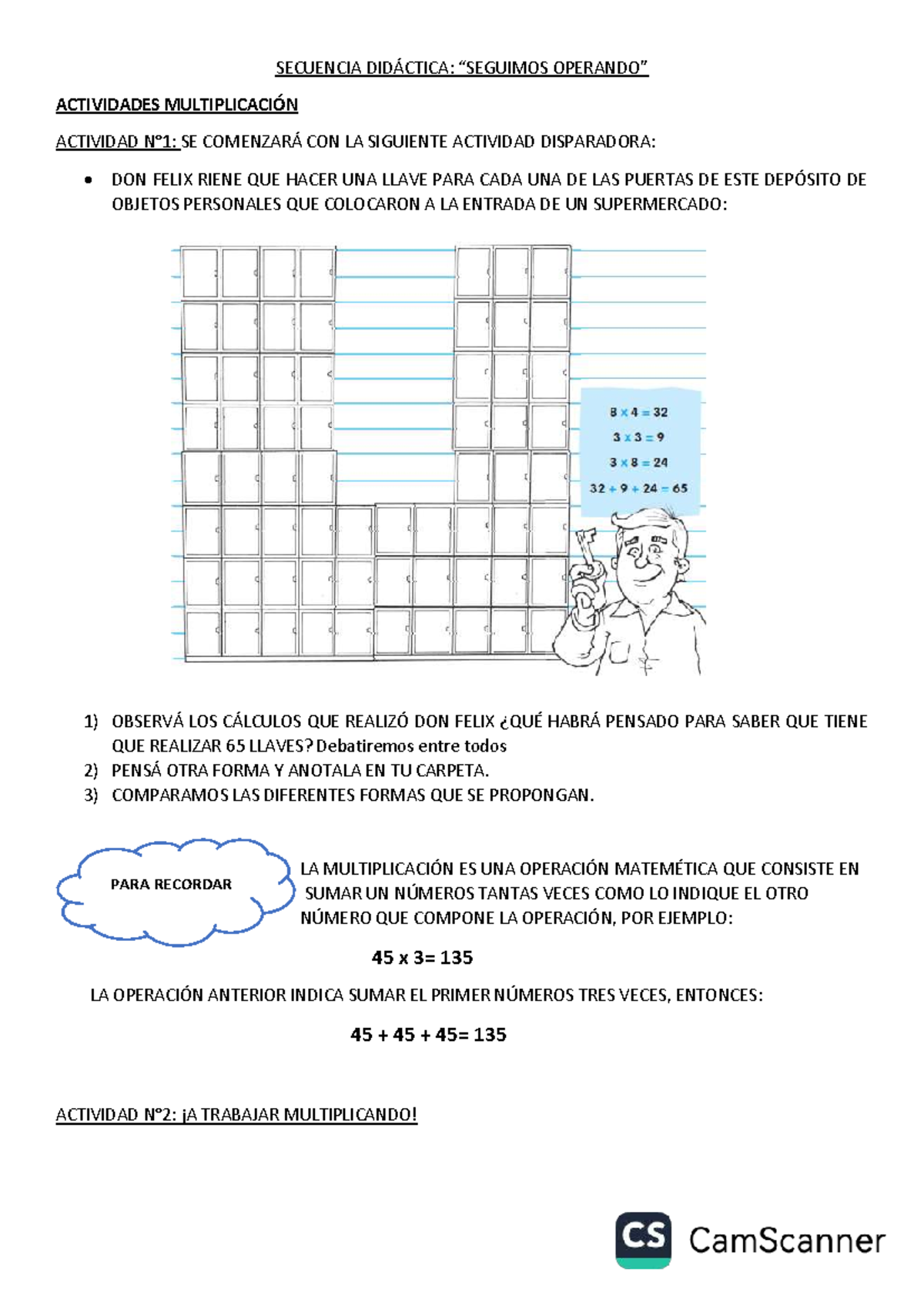 Secuencia Didáctica: Multiplicación y División - 4° Grado - Studocu