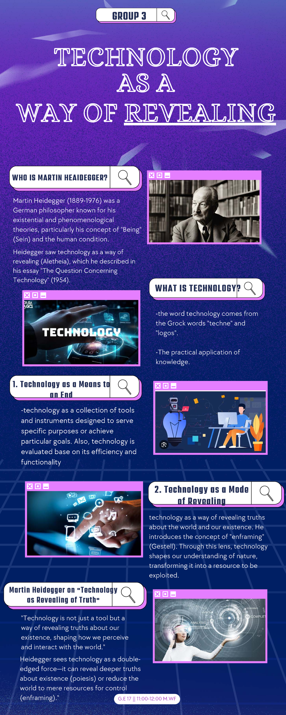 GROUP 3: TECHNOLOGY AND MARTIN HEIDEGGER'S PHILOSOPHY G.E 17 M.WF - Studocu