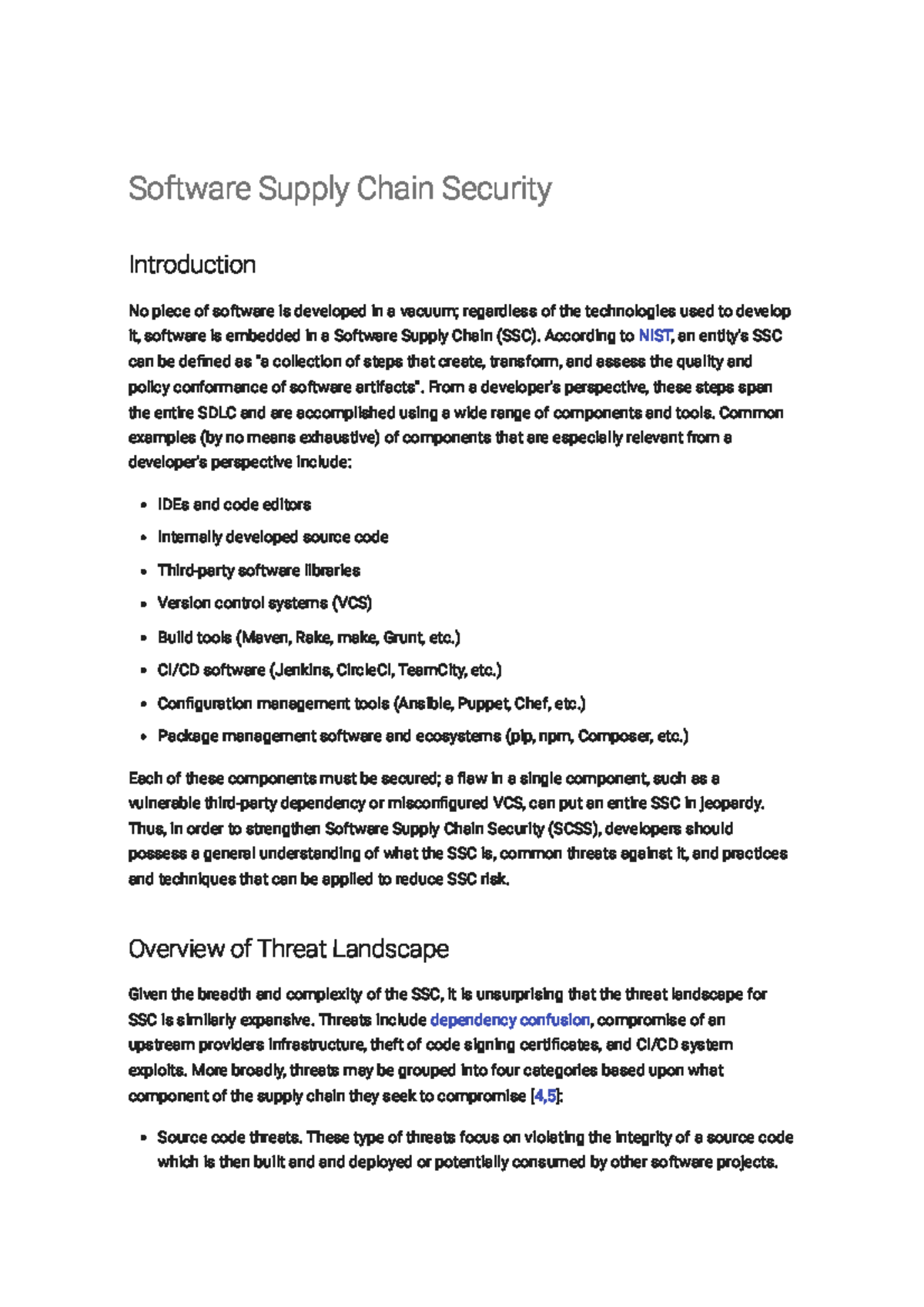 OWASP Software Supply Chain Security Cheat Sheet - Studocu