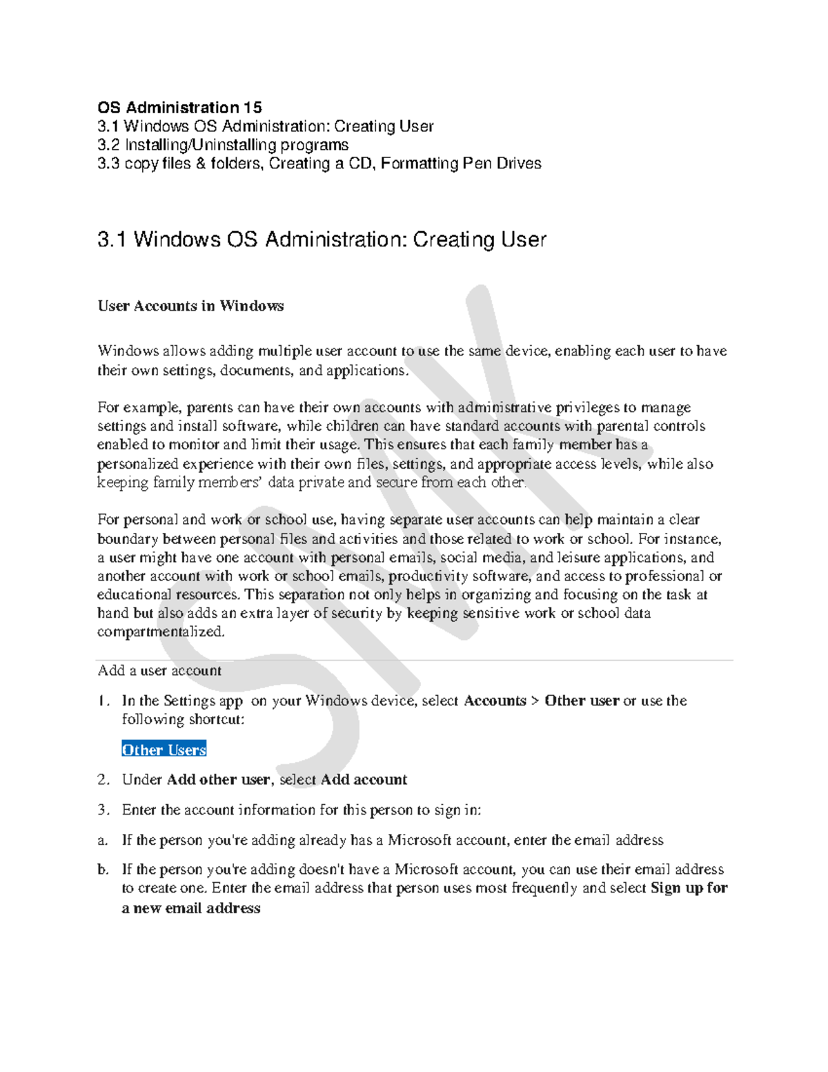 OS Administration 15: User Accounts, File Management & CD Formatting ...