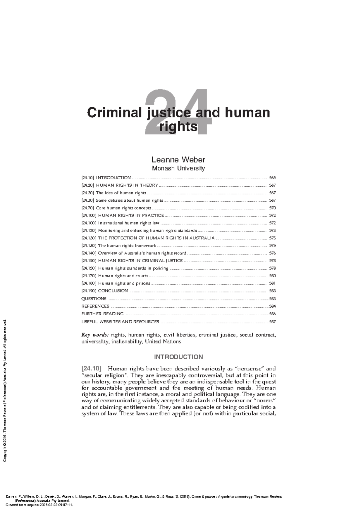 24 Criminal Justice and Human Rights: An Overview of Theory and ...