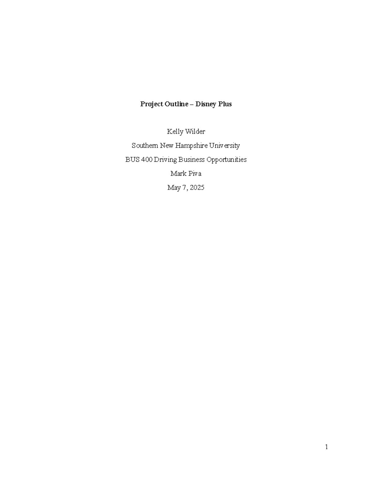BUS 400 Project Outline: Disney Plus Expansion into Gaming & VR - Studocu
