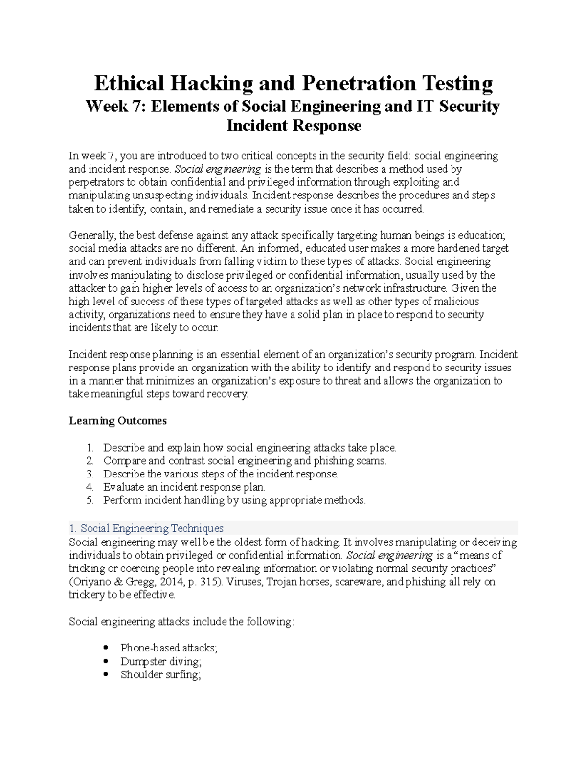 Ethical Hacking & Penetration Testing - Week 7: Social Engineering ...