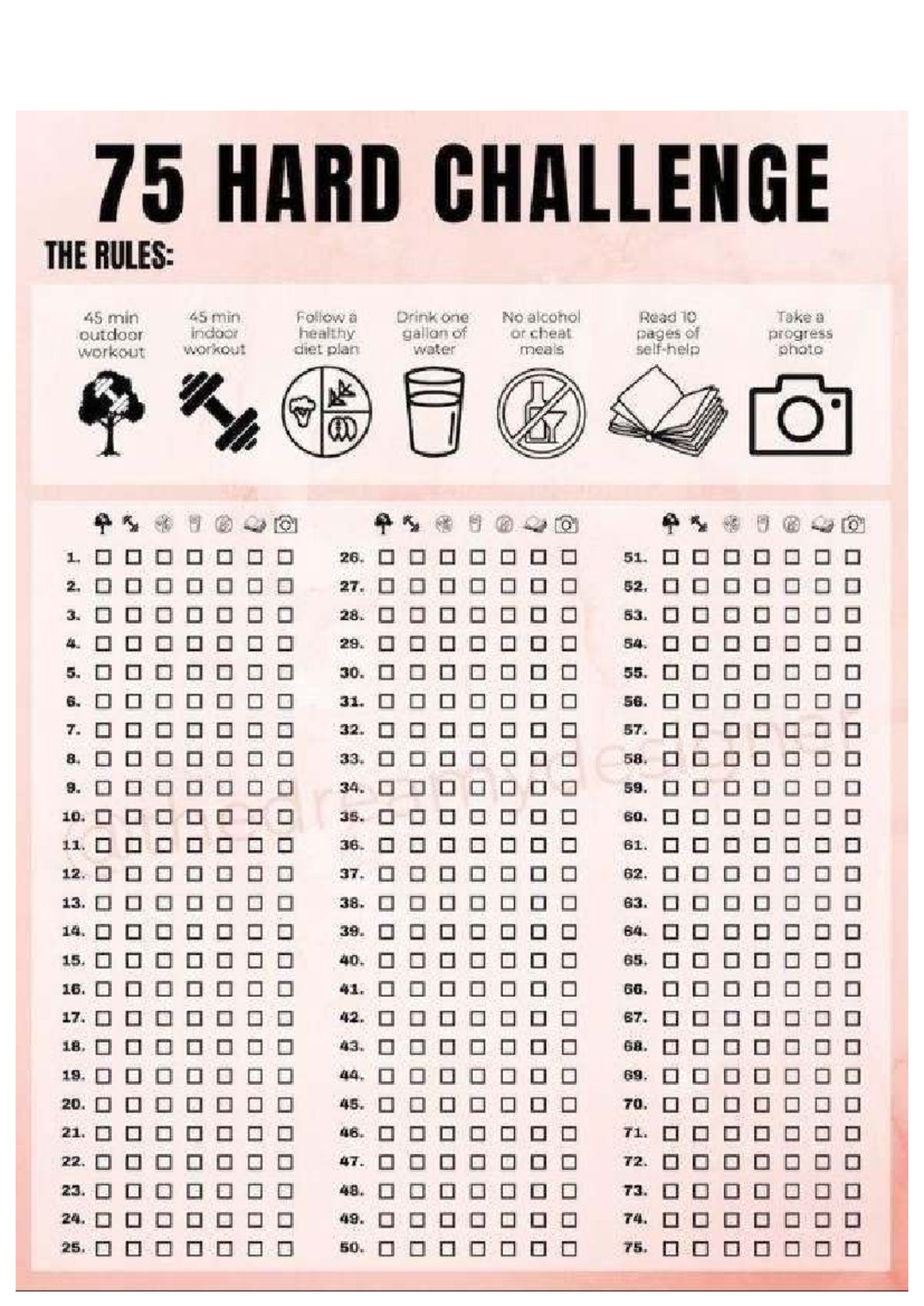 75 HARD Challenge: Rules & Guidelines for Success - Studocu