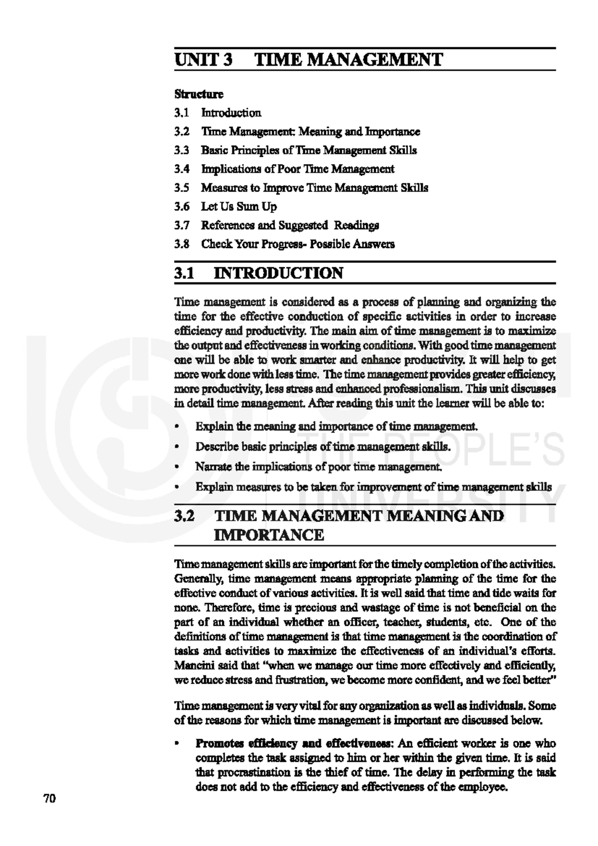 Unit 3: Time Management Strategies and Skills - Studocu
