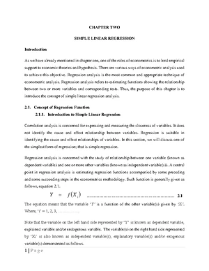 Chapter 3 Econometrics - CHAPTER THREE The Multiple Linear Regression ...