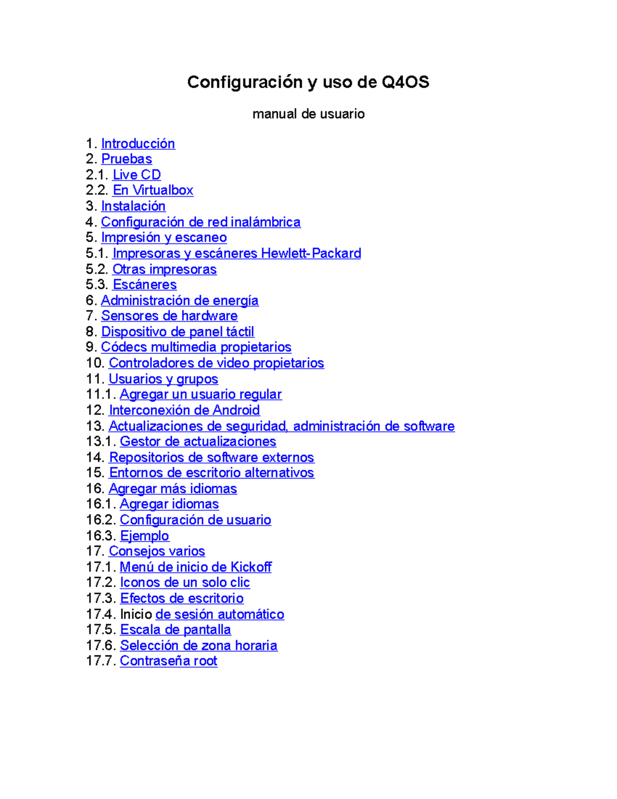 Configuración y Guía de Uso para Q4OS Trinity: Manual Completo - Document Preview