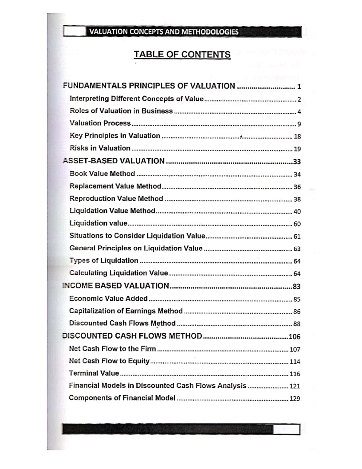 Valuation Concepts and Methodologies - A Comprehensive Guide - Studocu