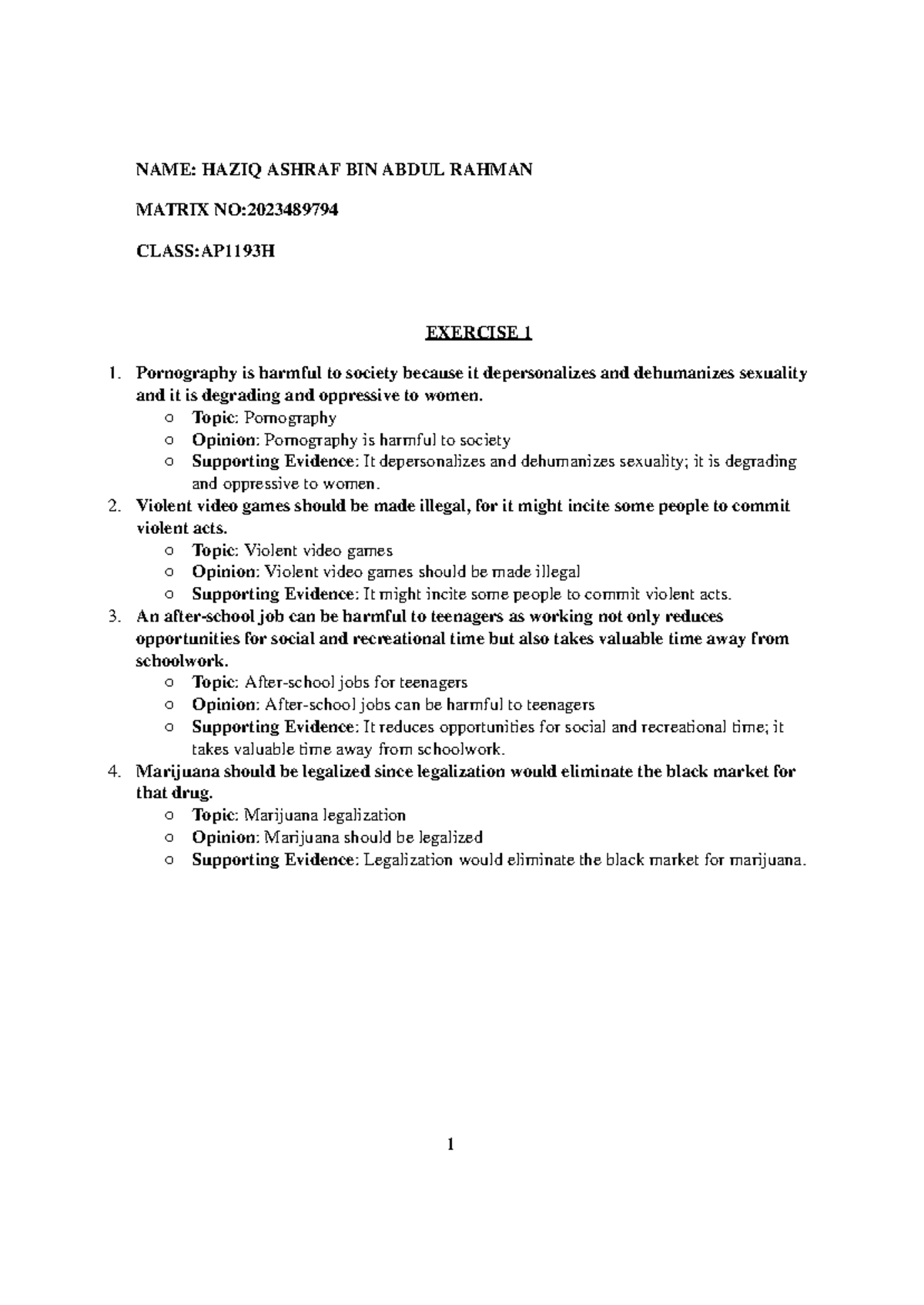 AP1193H Essay Notes: Analyzing Thesis Statements and Arguments - Studocu