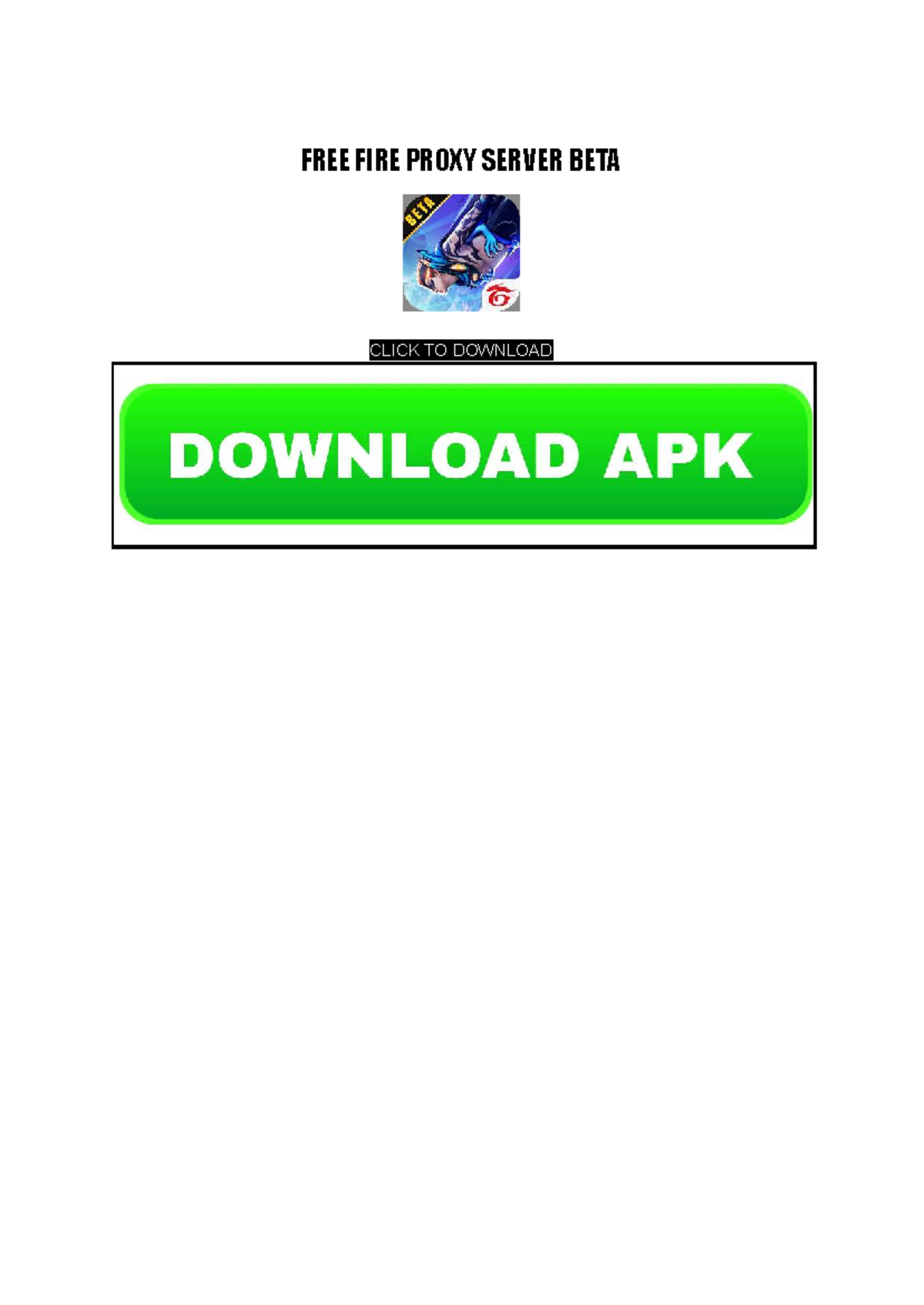 Free Fire Beta Proxy Server - Biology SL - FREE FIRE PROXY SERVER BETA ...