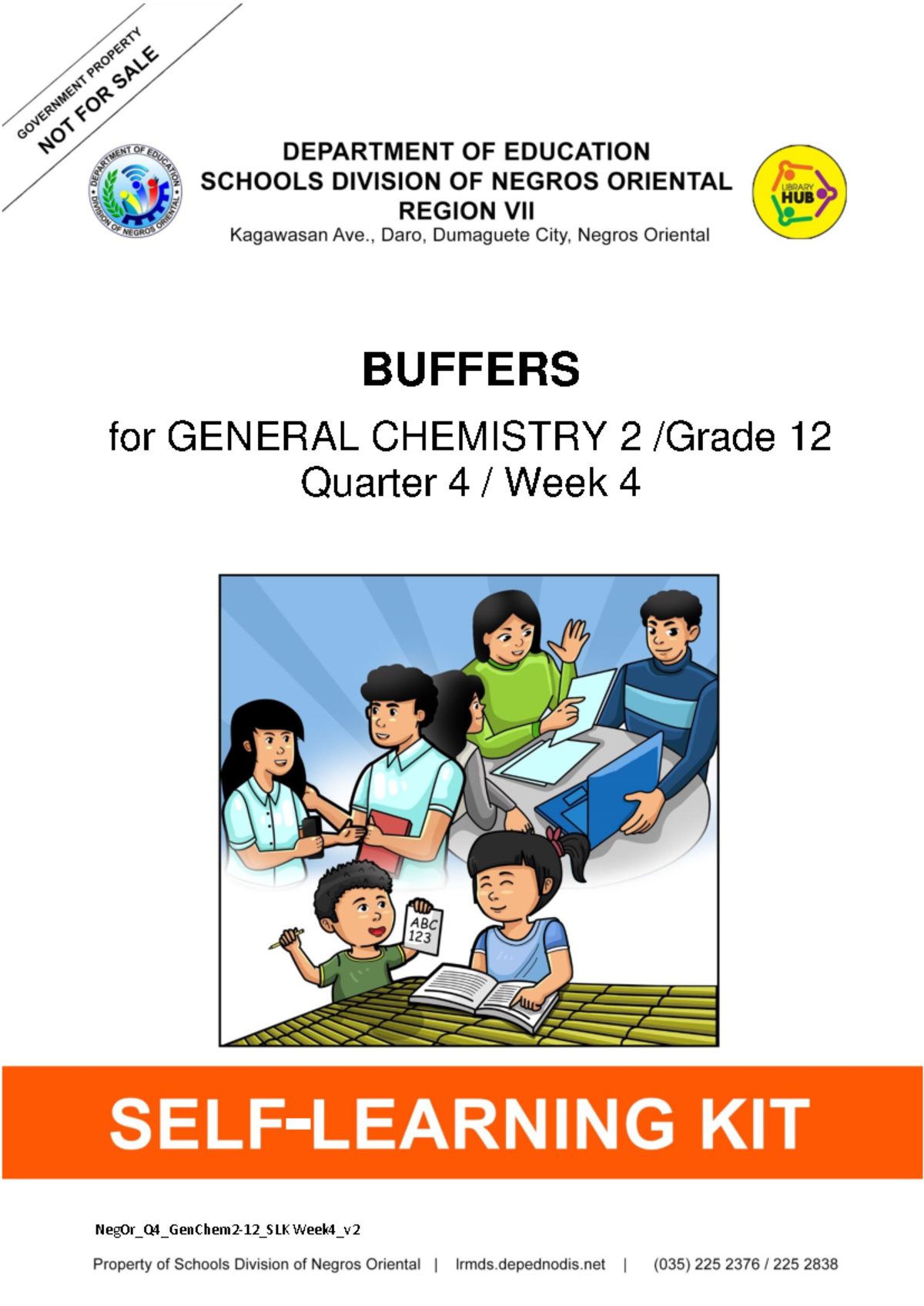 GENERAL CHEMISTRY 2: BUFFERS - WEEK 4 LEARNING KIT - Studocu