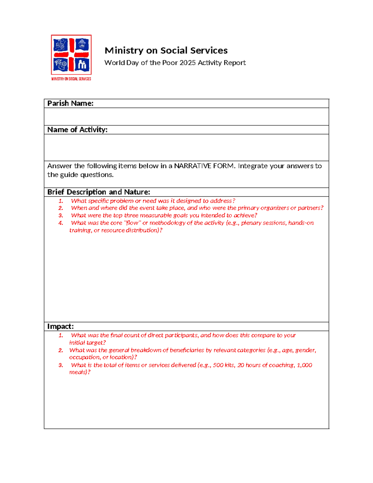 MSS WDP 2025 Activity Report: Ministry on Social Services - Studocu