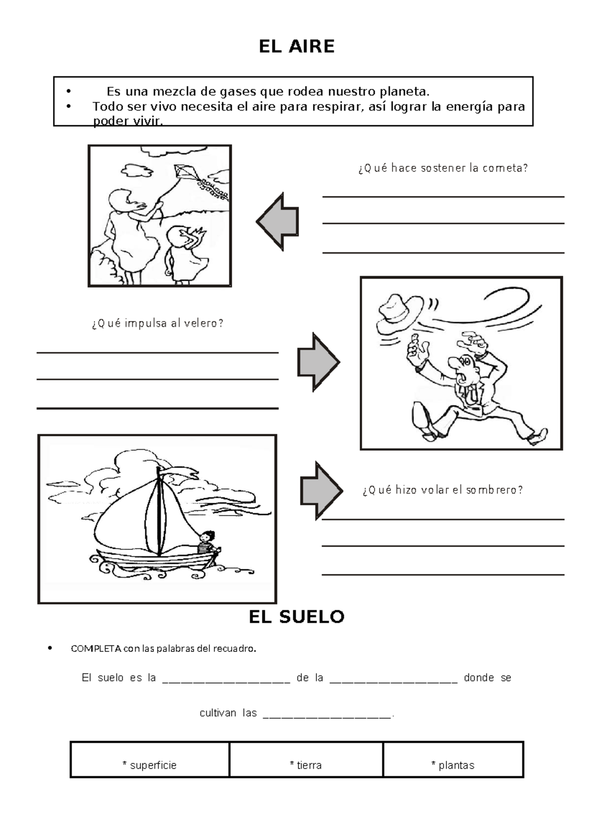 02 09 El Aire y el Suelo para Primero de Primaria - EL AIRE Es una ...