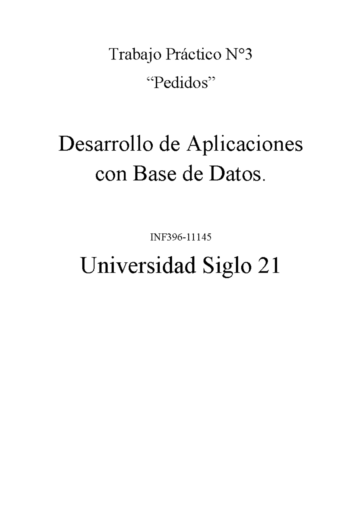 DABD 2025 - Trabajo Práctico: Arquitectura de Sistemas con DB - Studocu