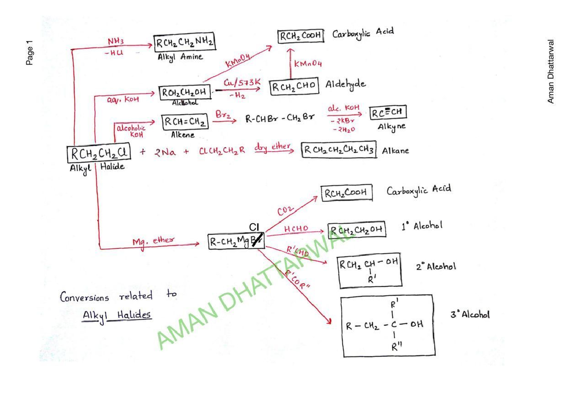Organic Reactions Overview: Key Conversions and Mechanisms - Studocu