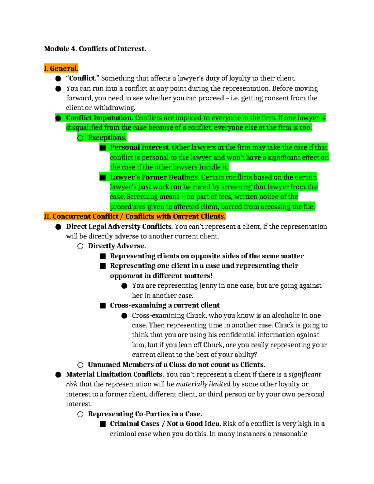Module 4. Conflicts of Interest - Module 4. Conflicts of Interest. I ...
