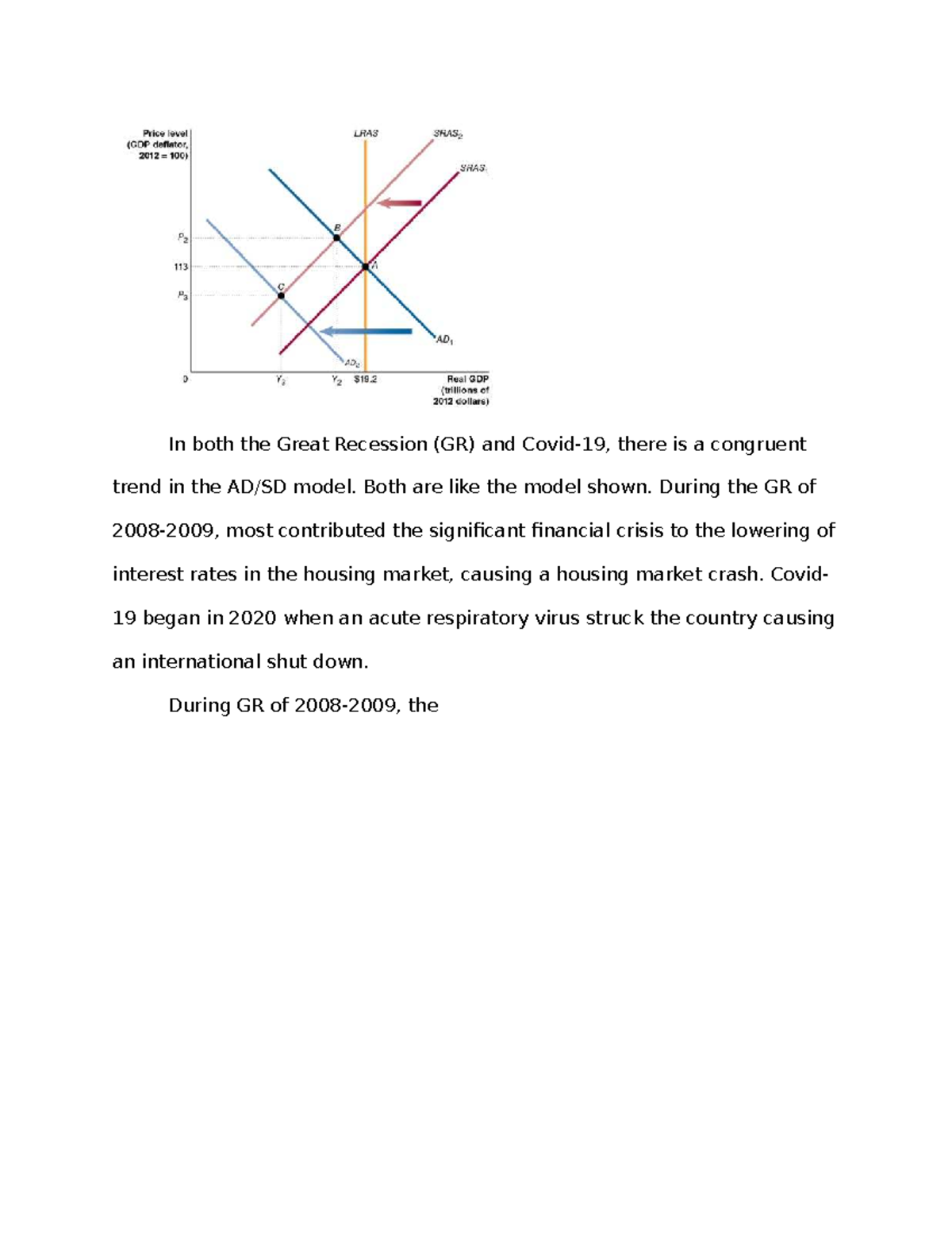 ECO 210 In both the Great Recession - BUS-210 - In both the Great ...