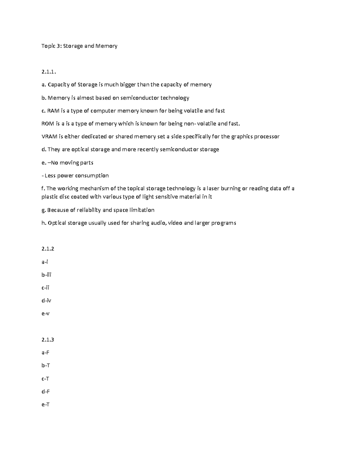 Topic 3: Storage & Memory - Key Concepts and Mechanisms (Sol3) - Studocu