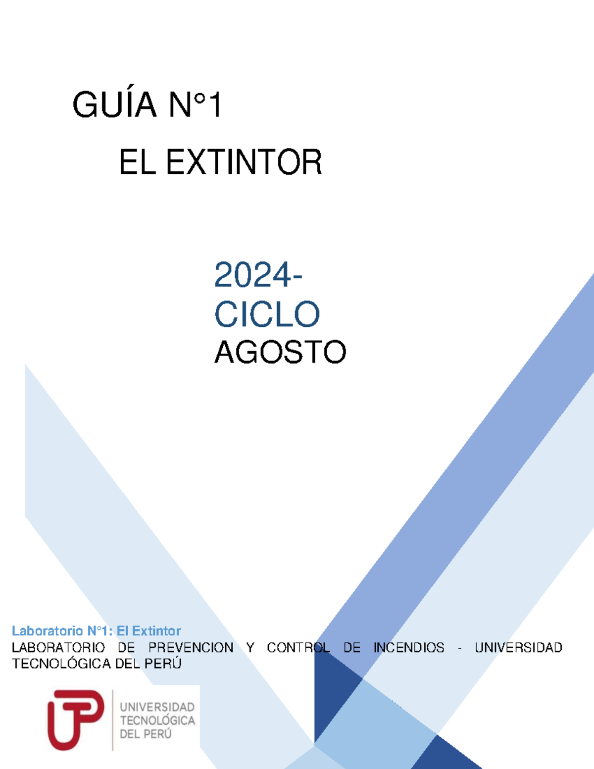 Laboratorio 1: El Extintor - Prevención y Control de Incendios - Document Preview