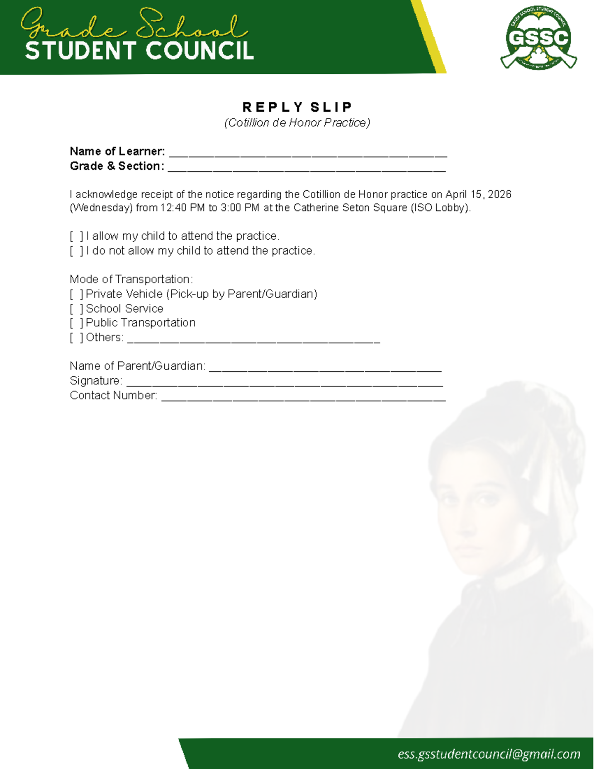 Reply Slip - gheghehehehe - R E P L Y S L I P (Cotillion de Honor ...