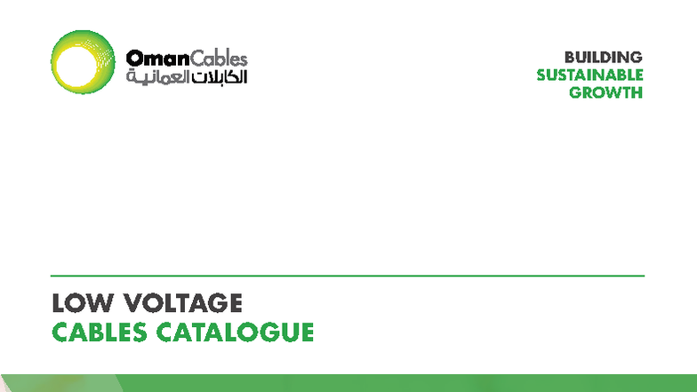 Oman cables MKXXS002.03 low voltage cables catalogue 2024 - Studocu