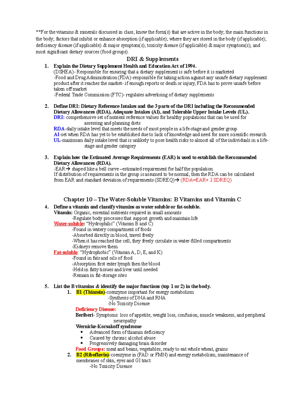 NTR 306: Fundamentals of Nutrition Midterm Study Guide - Fundamentals ...
