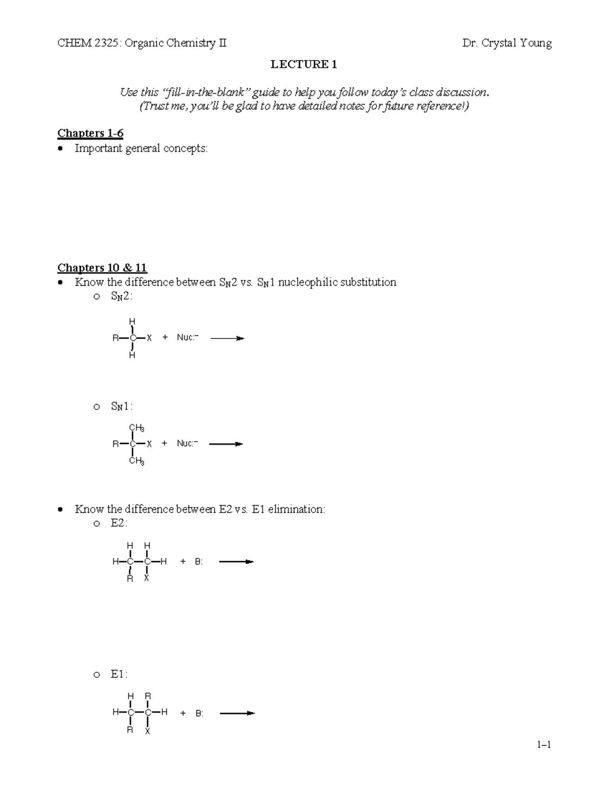 CHEM 2325: Organic Chemistry II Lecture 01 Detailed Notes - Studocu
