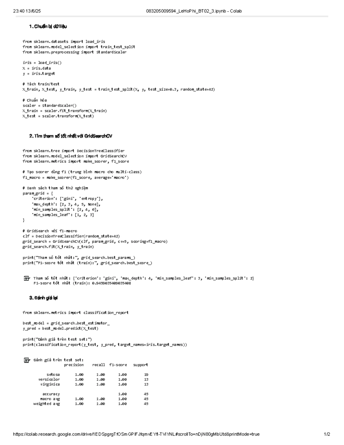 Iris Dataset Analysis and Decision Tree Model (083205009594) - Studocu