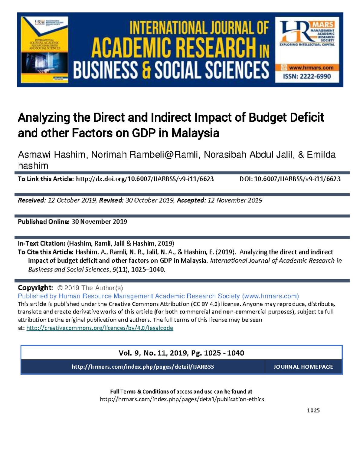 Impact of Budget Deficit on GDP in Malaysia: Analysis & Findings ...