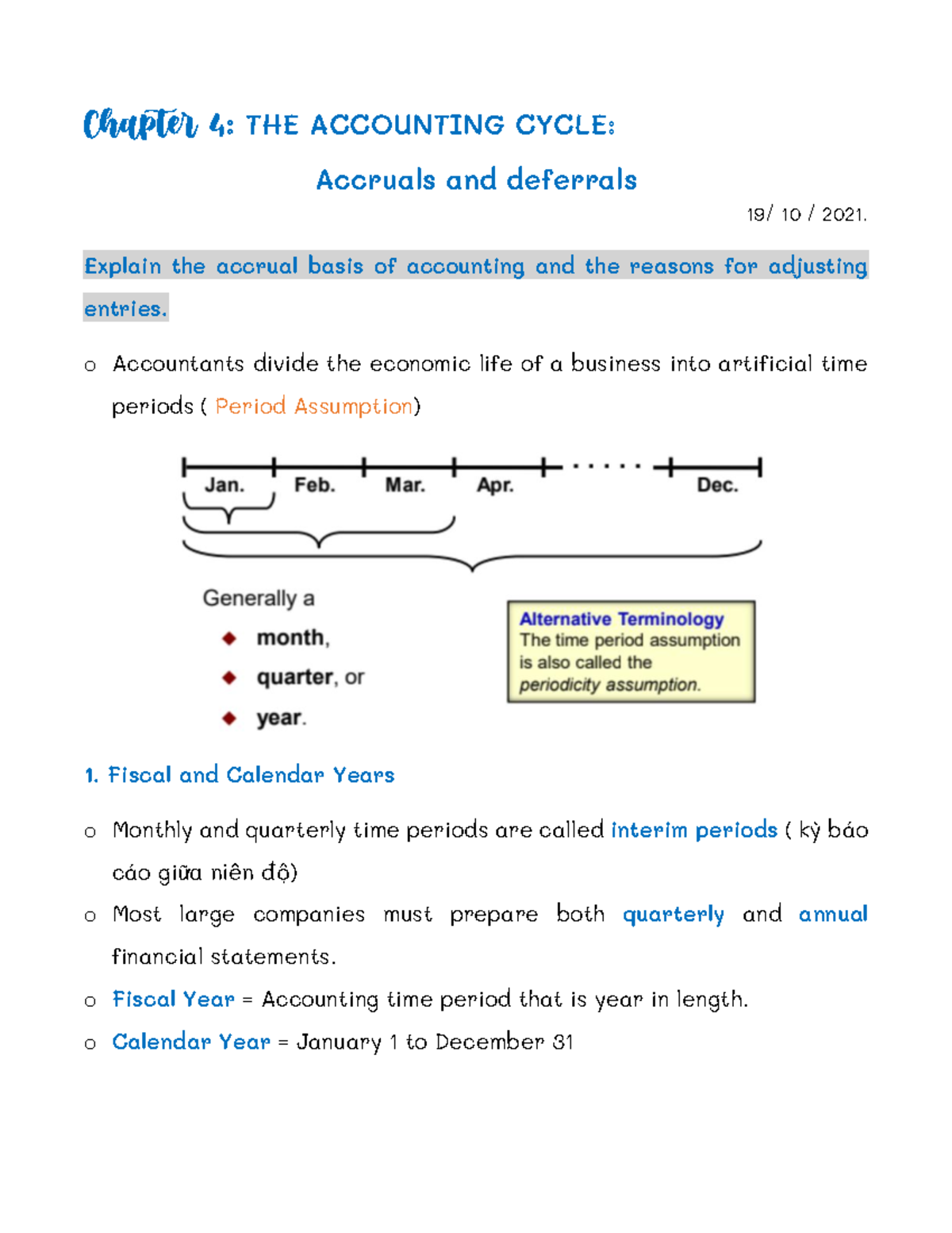 Accounting Chapter 4: The Accounting Cycle & Adjusting Entries - Studocu