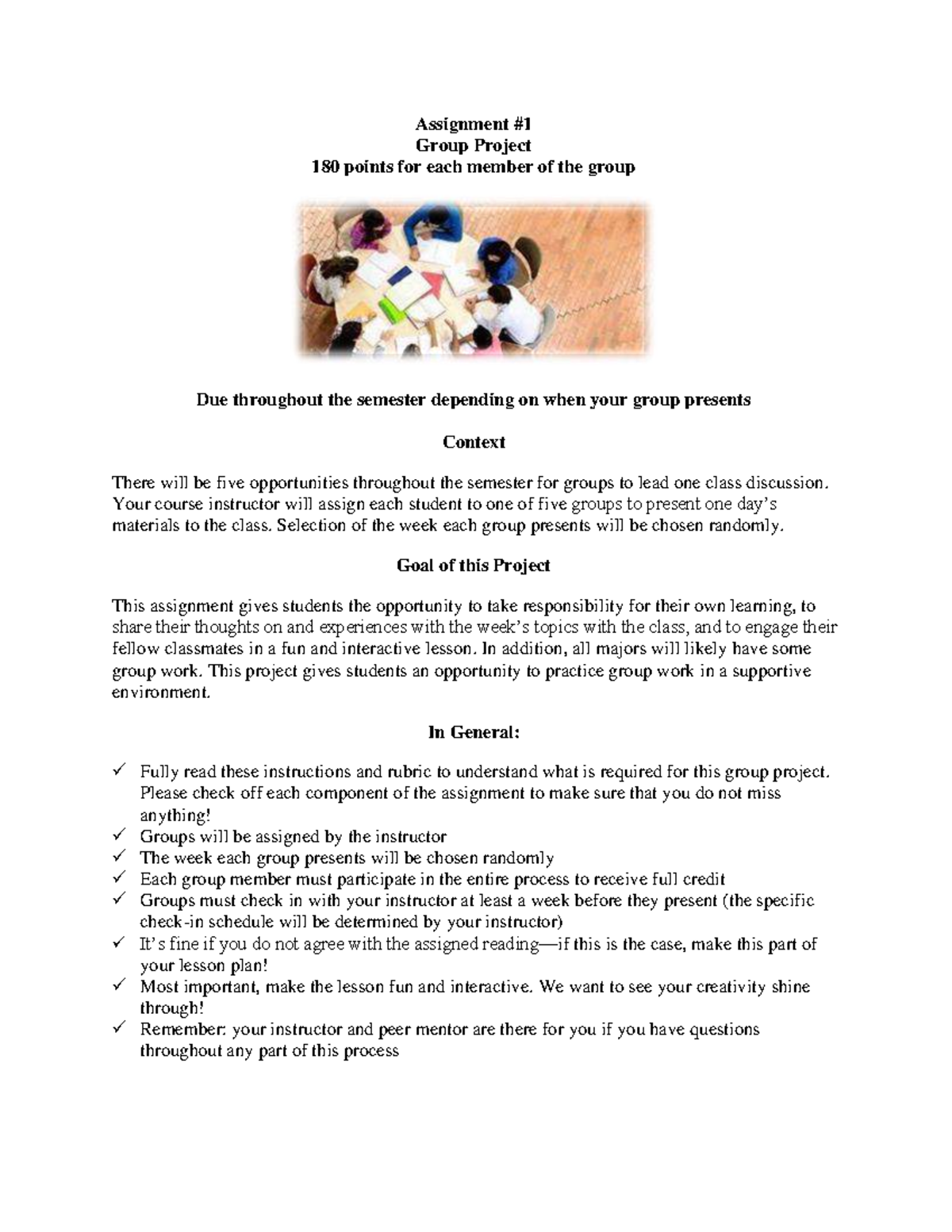 Group Project Assignment 1: Engaging Class Discussions (2025-3) - Studocu