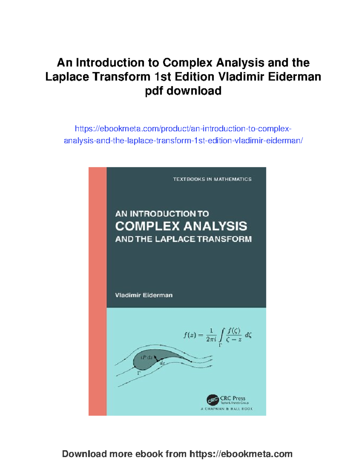 Complex Analysis and Laplace Transform: A Comprehensive Guide (MATH ...
