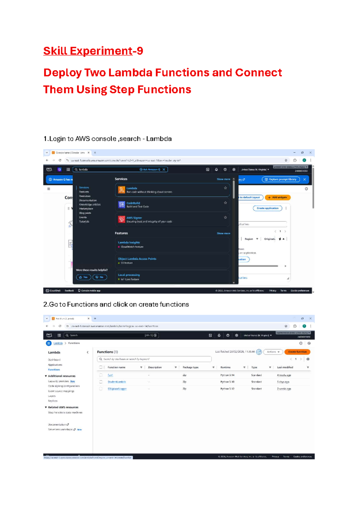S9 Final Project: Deploying Two Lambda Functions with Step Functions ...