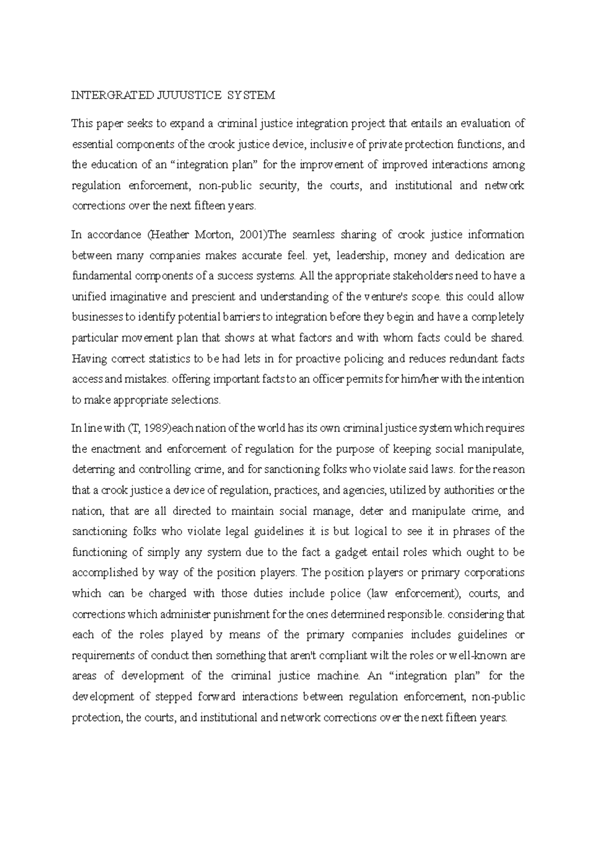 Integrated Criminal Justice System Evaluation: A Study on Indonesia's ...