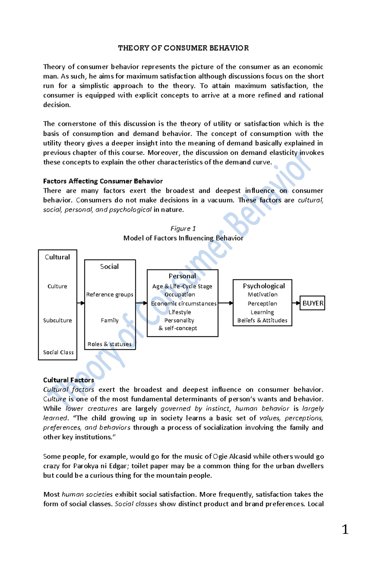 Module 3: Insights into Consumer Behavior and Utility Theory - Studocu