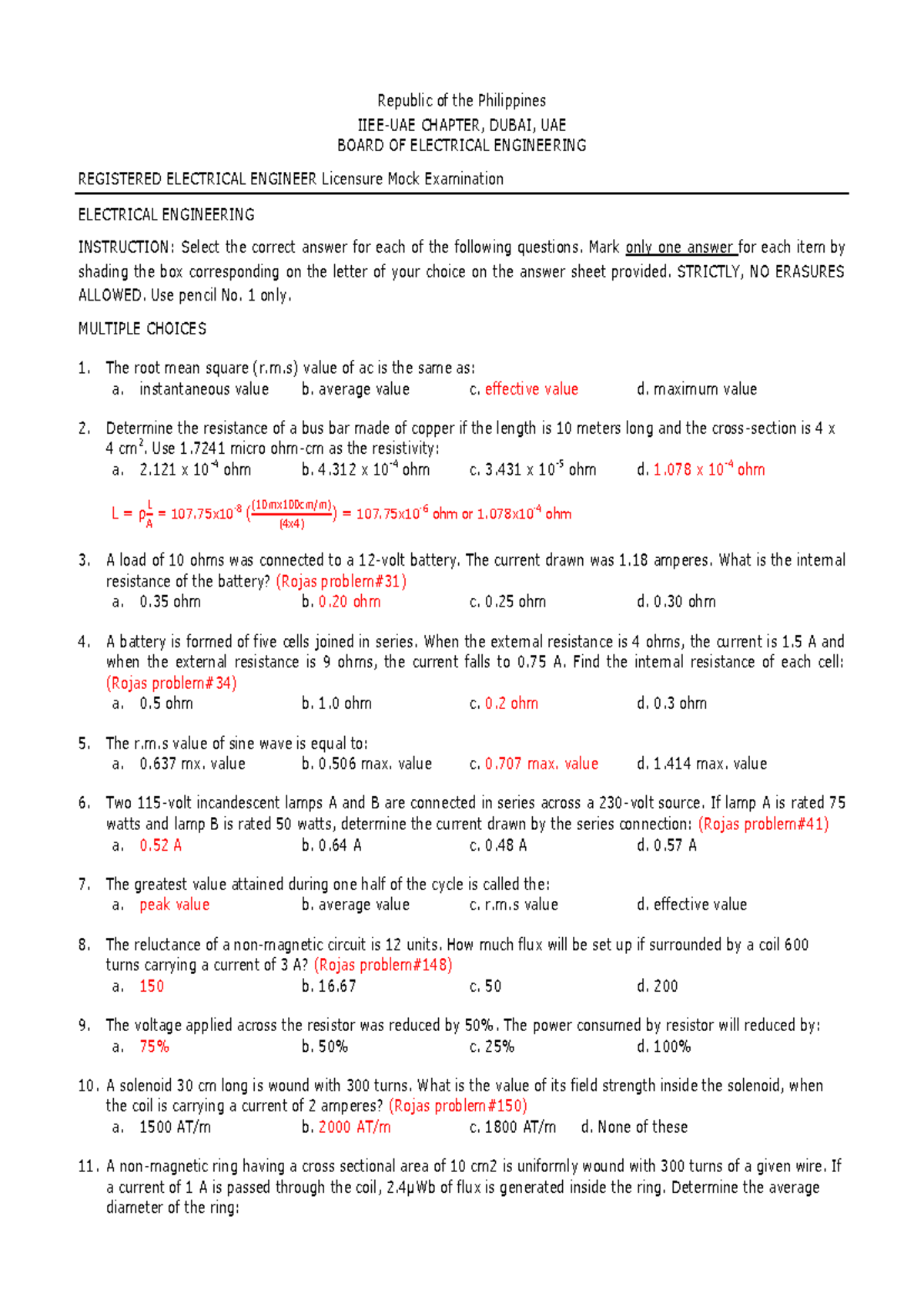 EE REVIEWER FOR BOARDS - Republic of the Philippines IIEE-UAE CHAPTER ...