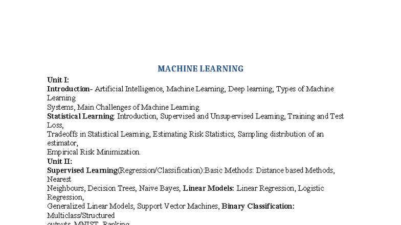 IT 3-2 Syllabus: Machine Learning, Big Data Analytics & Design Patterns ...