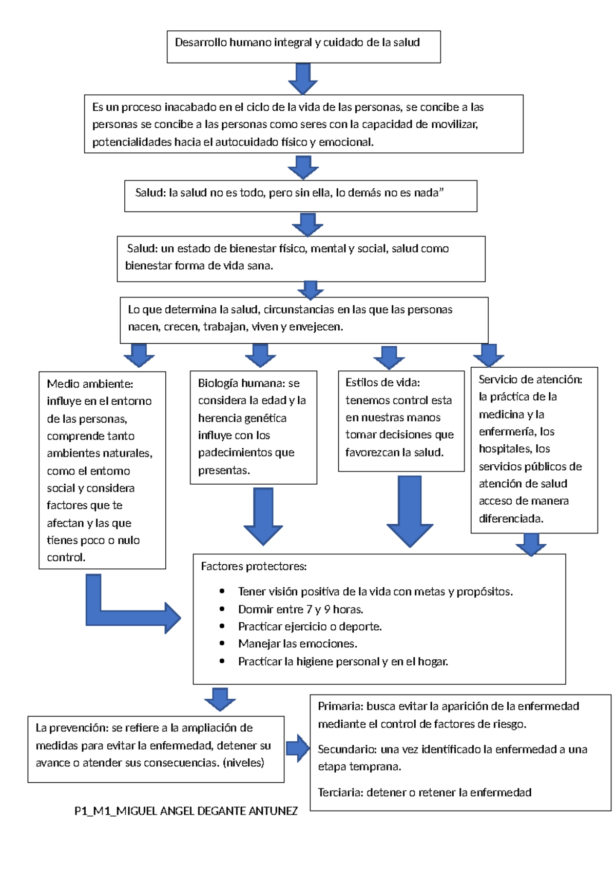 Mapa Conceptual: Desarrollo Humano Integral y Salud P1_M1 - Studocu
