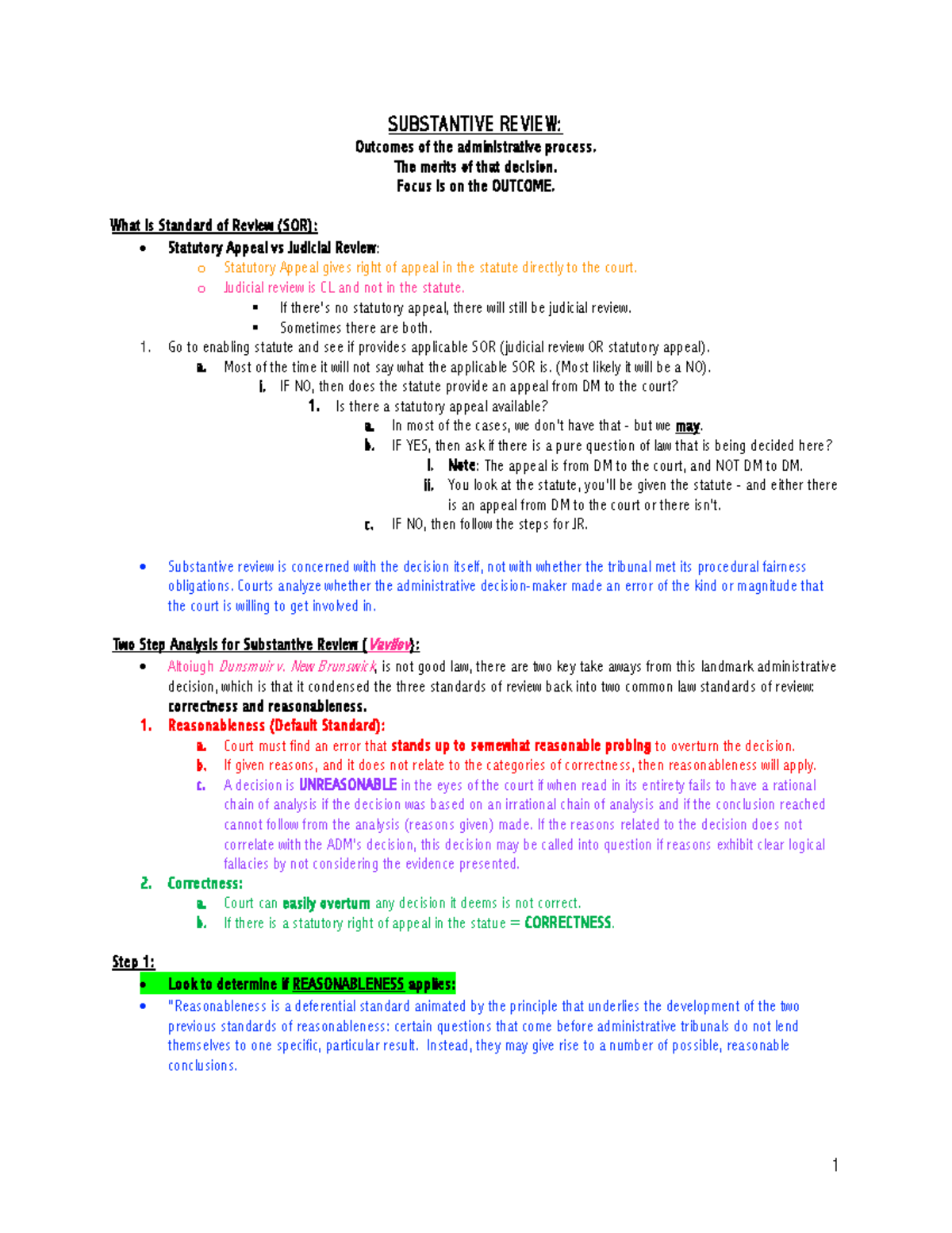 Answer a Question with SR - SUBSTANTIVE REVIEW: Outcomes of the ...