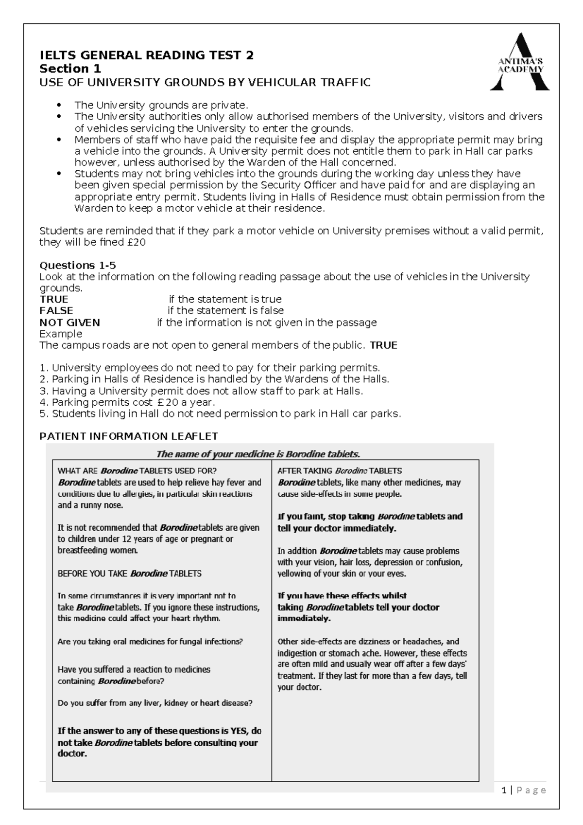 Test 2 - ssss - IELTS GENERAL READING TEST 2 Section 1 USE OF ...