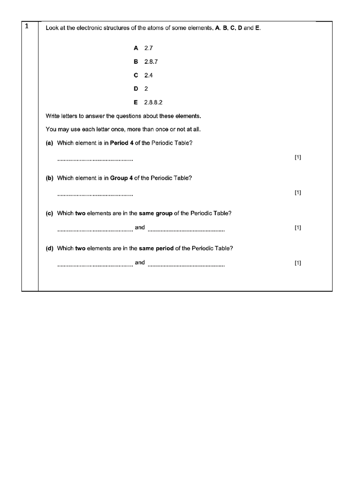 Online Revision Paper 1 G8 EOS1: Elements, Heat, and Convection Q&A ...