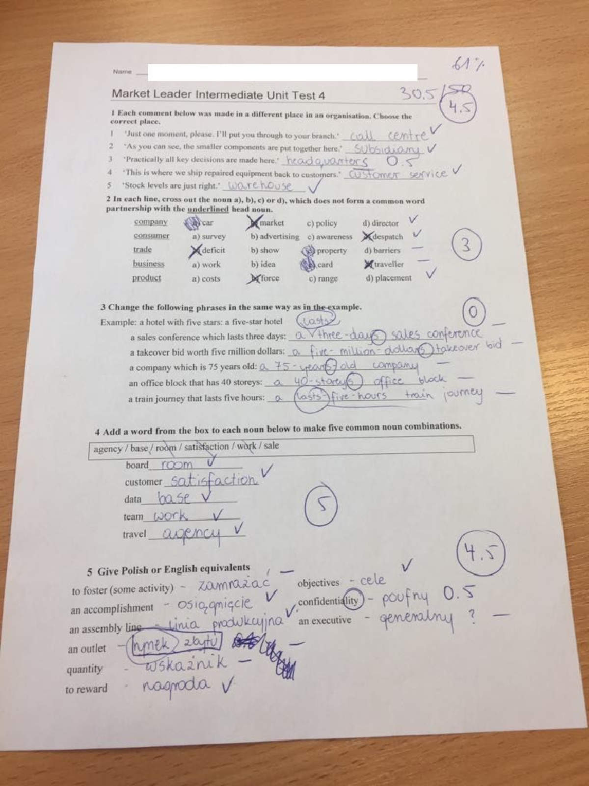 Market Leader Intermediate - Unit Test 4 Review and Tips - Studocu
