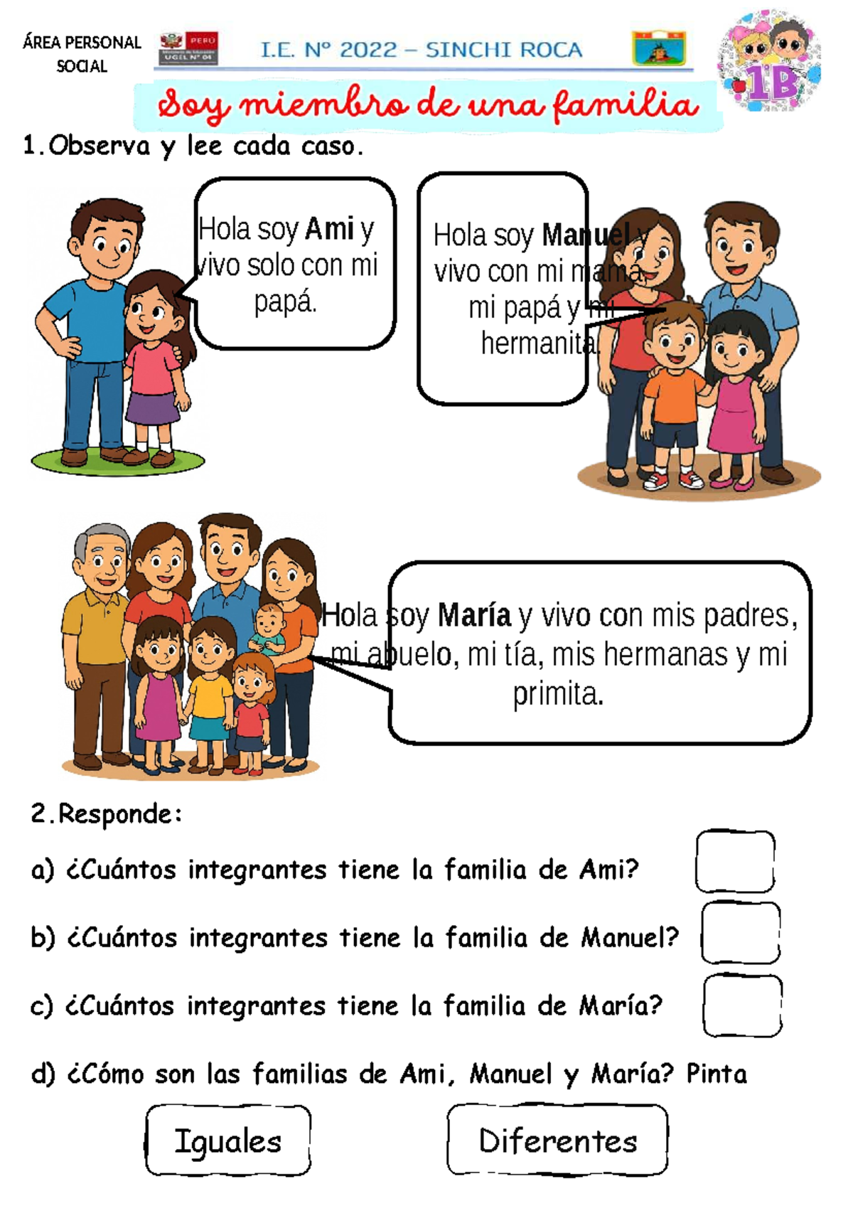 Ficha MI Familia - III: Actividades y Reflexiones sobre la Familia ...