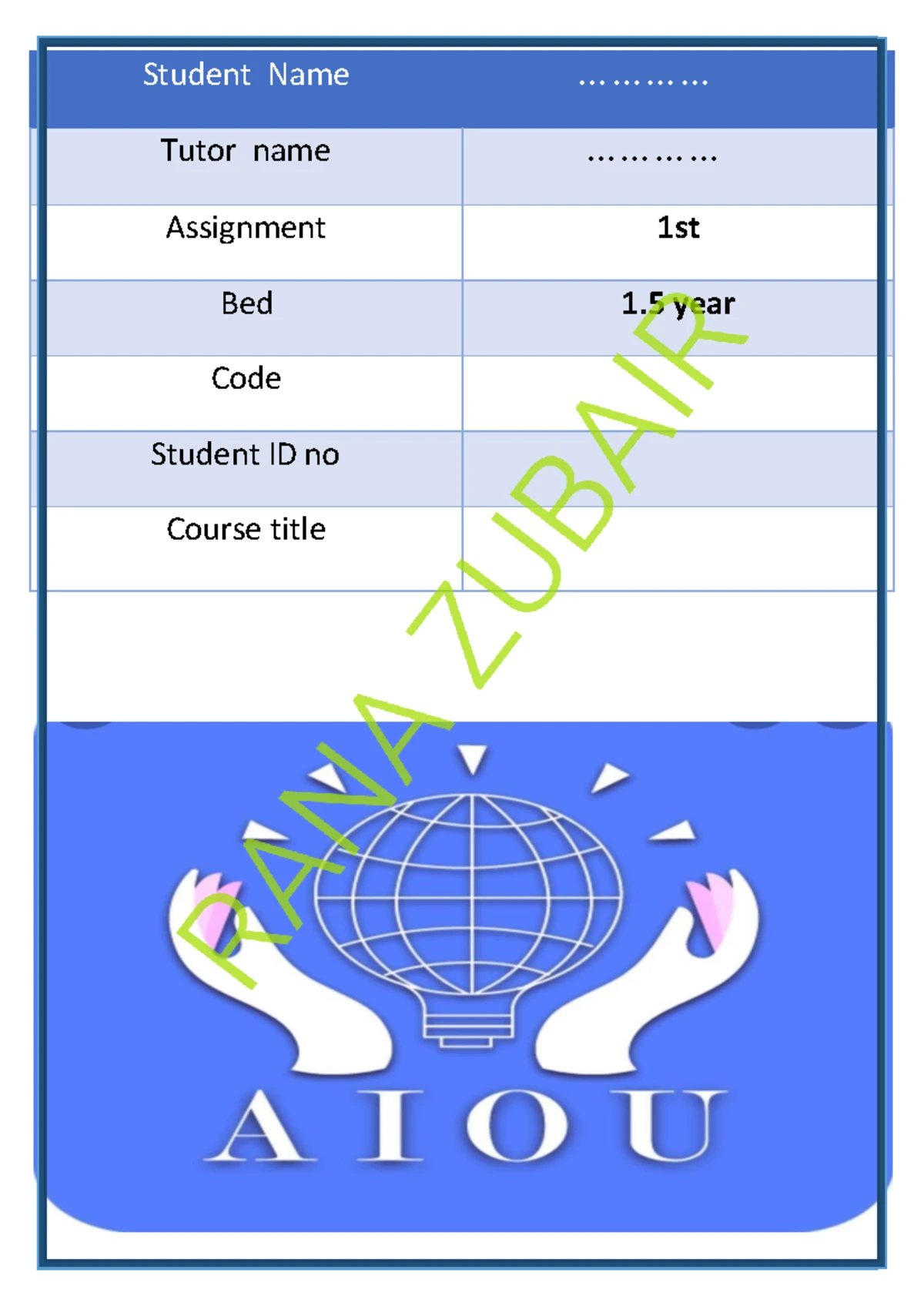 8602 - Assignment Guidelines for Educational Assessment (B Ed Autumn ...