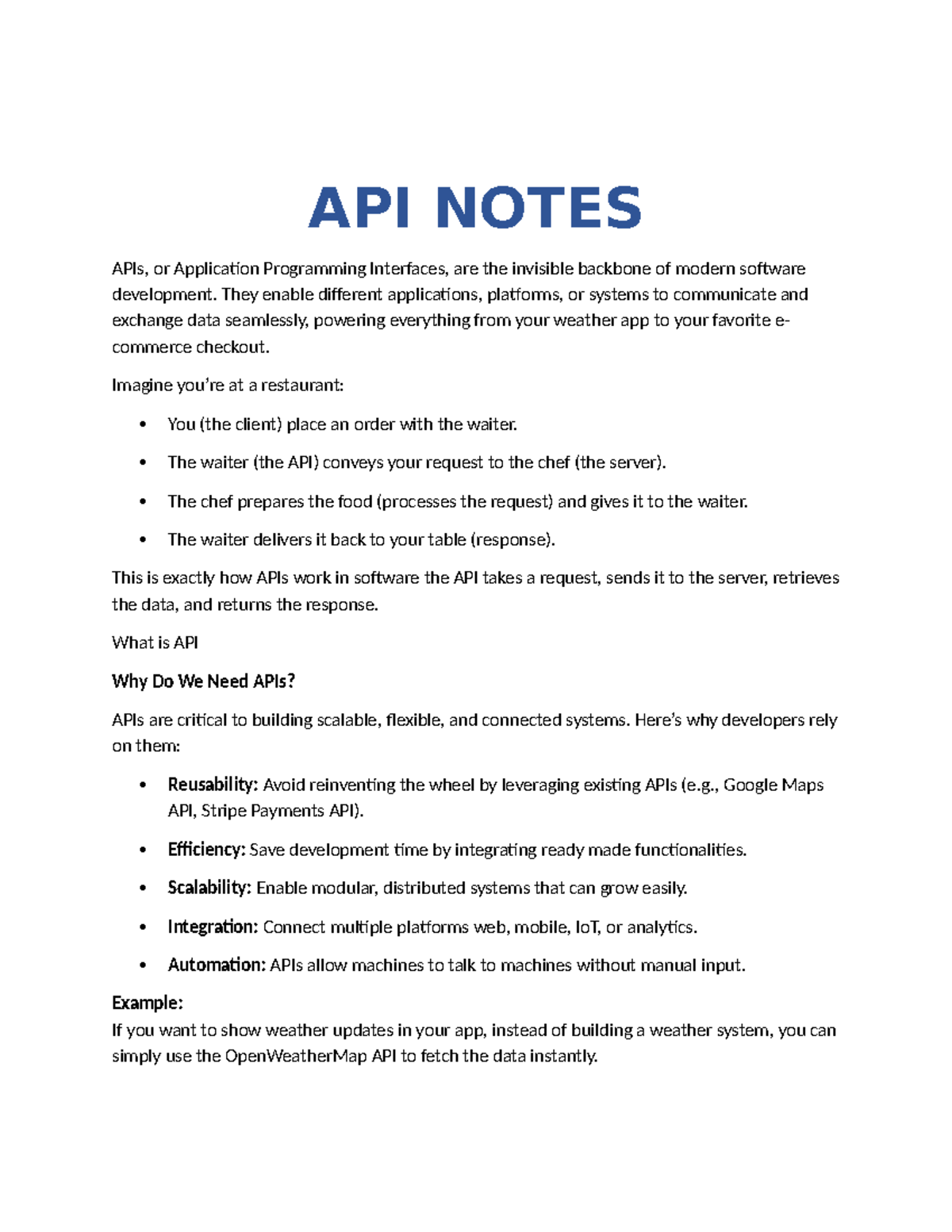 API Notes: Understanding Application Programming Interfaces (APIs ...