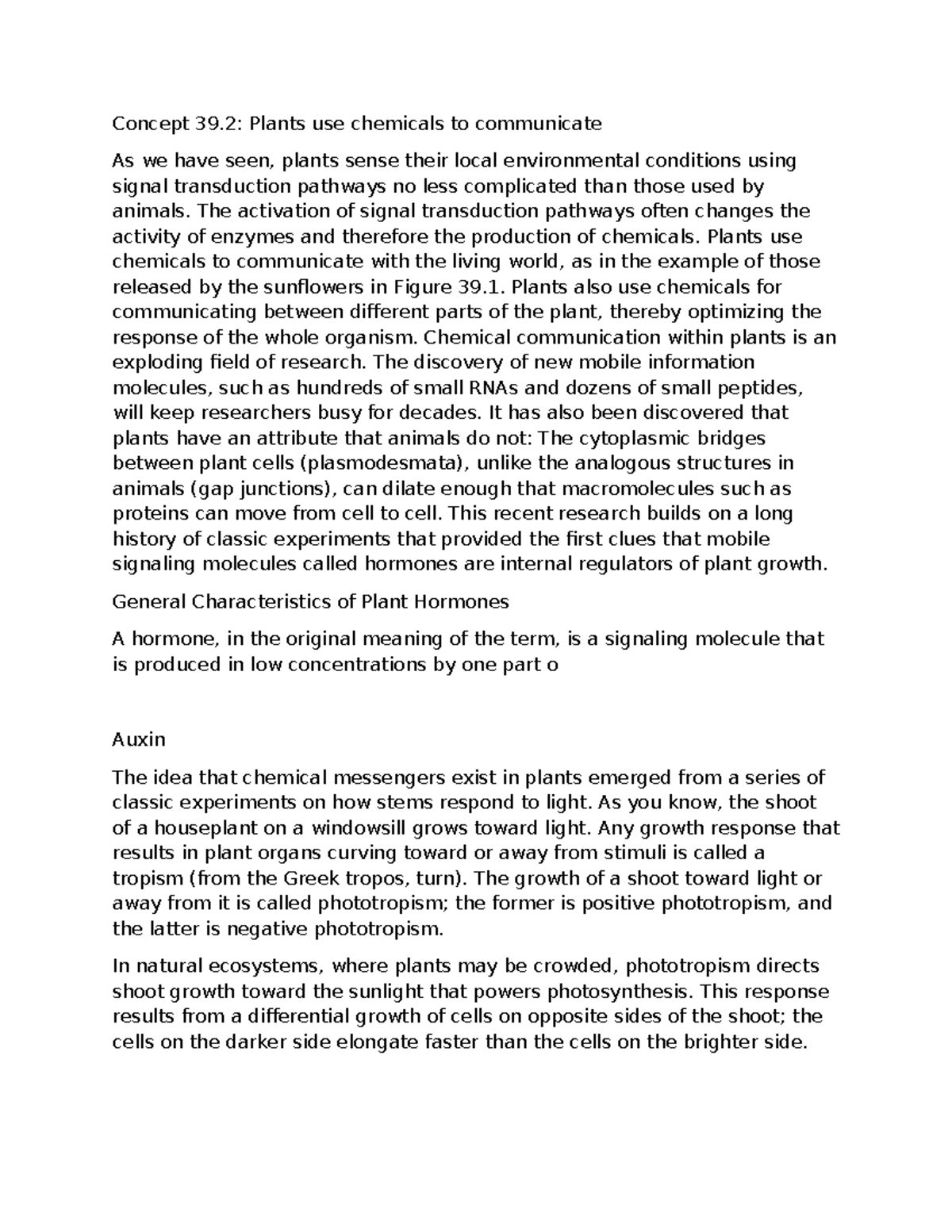 The Role of Auxin in Plant Growth and Development (BIO101 Final Exam ...