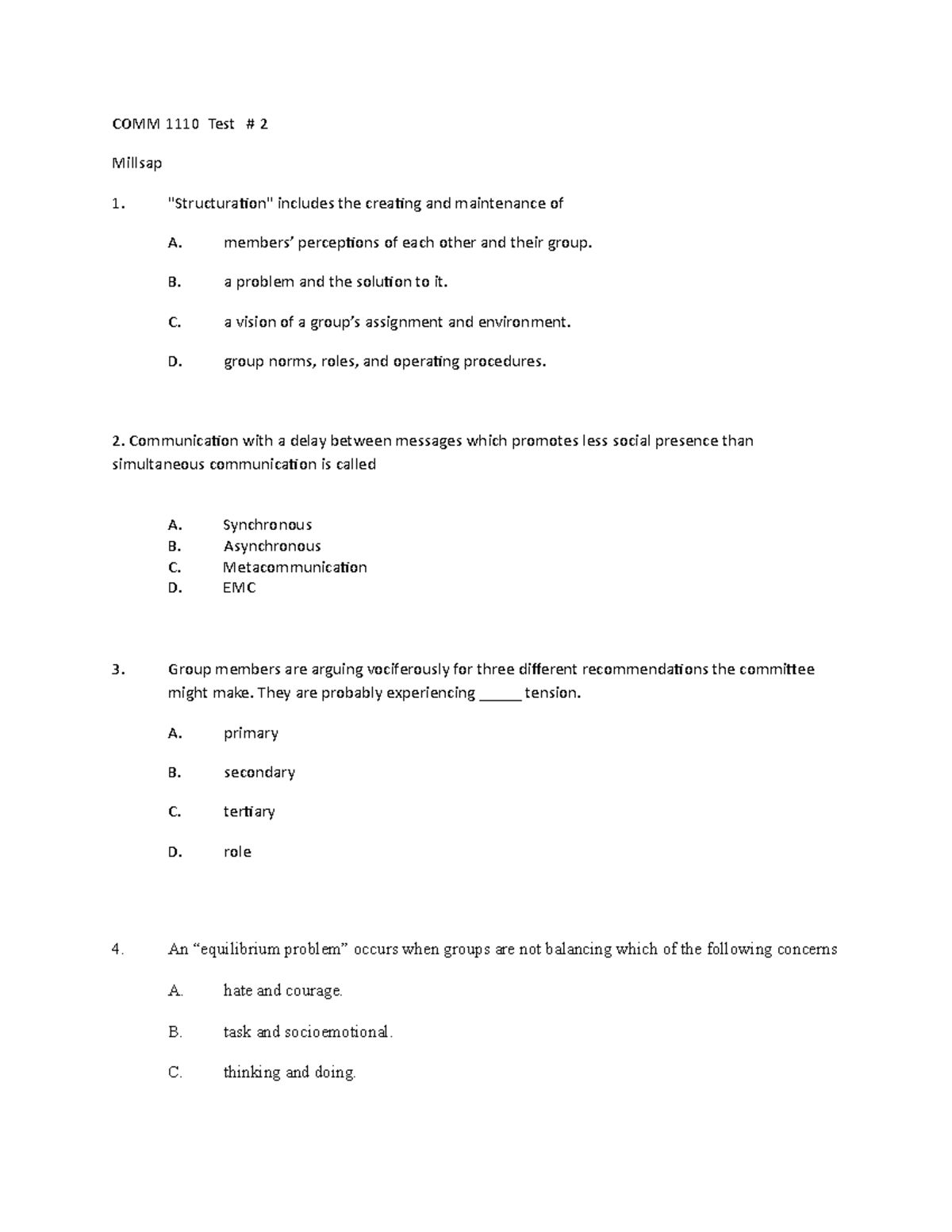 COMM 1110 Test #2 - Comprehensive Study Guide for Exam Success - Studocu