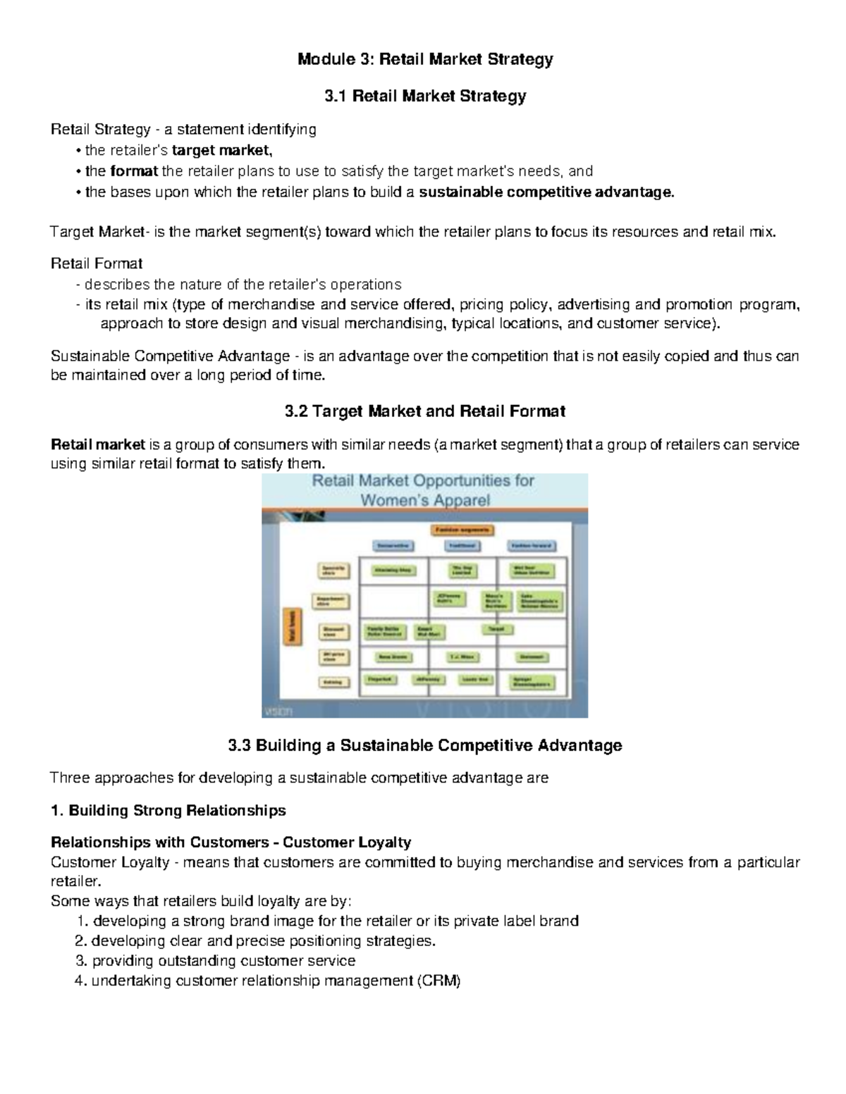 Retail Management Module 3: Developing Market Strategies and Advantages ...