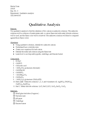 E4: Enthalpy of Chemical Reactions Lab Report & Worksheet (80 pts ...